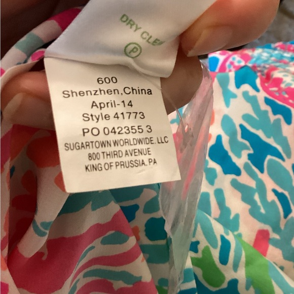 Rare Lilly Pulitzer Elsa Blouse in Original Turquoise “Let’s Cha Cha”, Size XS. - Picture 11 of 11